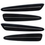 2005-2013 Chevrolet C6 Corvette Concept SMD Sidemarkers with black metallic paint and clear lenses.
