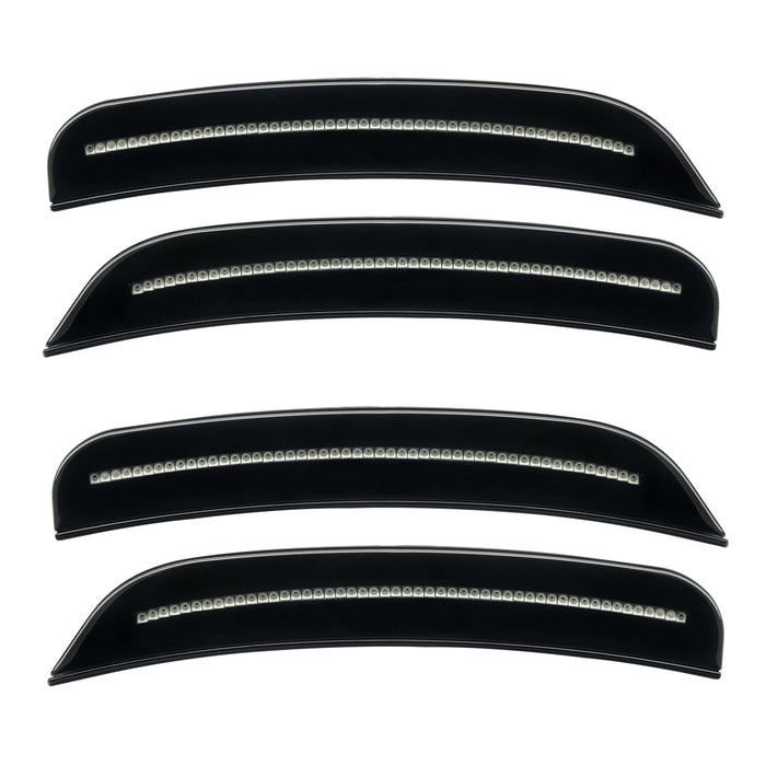 2015-2023 Dodge Charger Concept SMD Sidemarker Set with black paint and clear lenses.