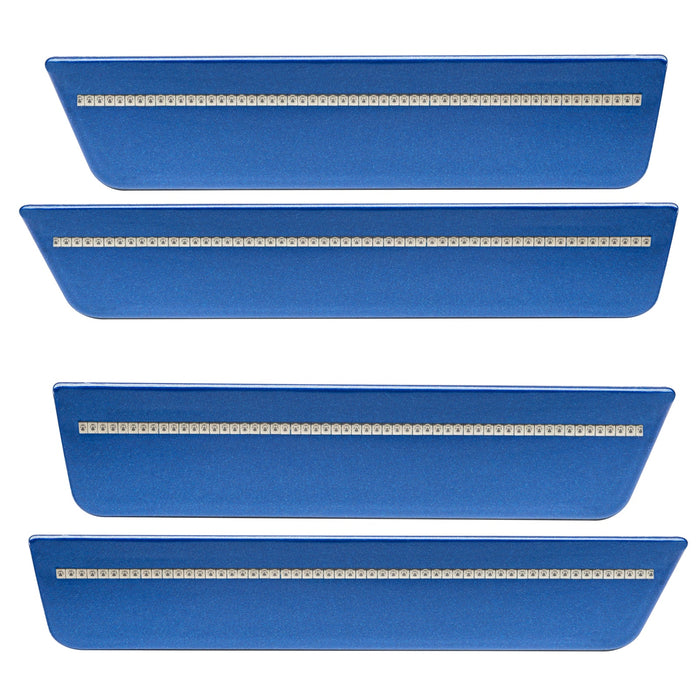 2008-2014 Dodge Challenger Concept Sidemarker Set with blue streak pearl paint and clear lens.