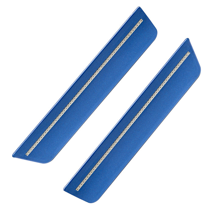 2011-2014 Dodge Charger Concept Sidemarker Rear Set with blue streak pearl paint and clear lenses.