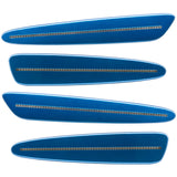 2005-2013 Chevrolet C6 Corvette Concept SMD Sidemarkers with blue stream paint and clear lenses.