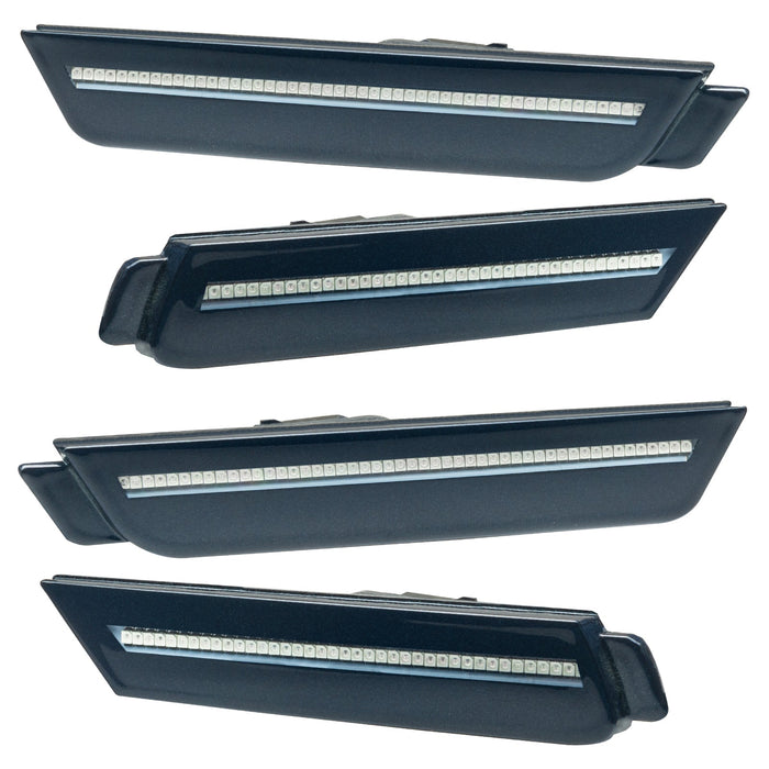 2010-2015 Chevrolet Camaro Concept SMD Sidemarker Set with blue velvet paint and clear lenses.