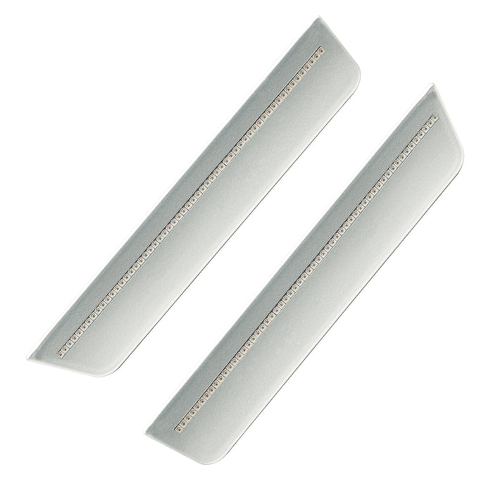 2011-2014 Dodge Charger Concept Sidemarker Rear Set with bright silver metallic paint and clear lenses.