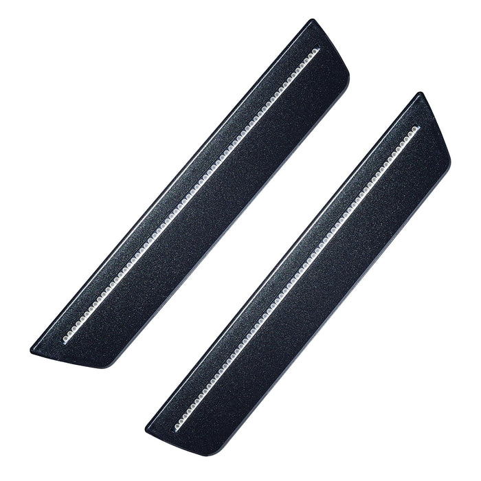 2011-2014 Dodge Charger Concept Sidemarker Rear Set with brilliant black pearl paint and clear lenses.