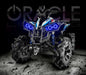 Can-Am Renegade with blue LED Surface Mount Headlight Halos installed.