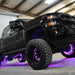 Black truck with purple LED wheel rings.