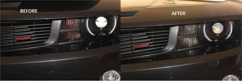 Side by side comparison of before versus after installing ORACLE 3157 Chrome Bulbs.