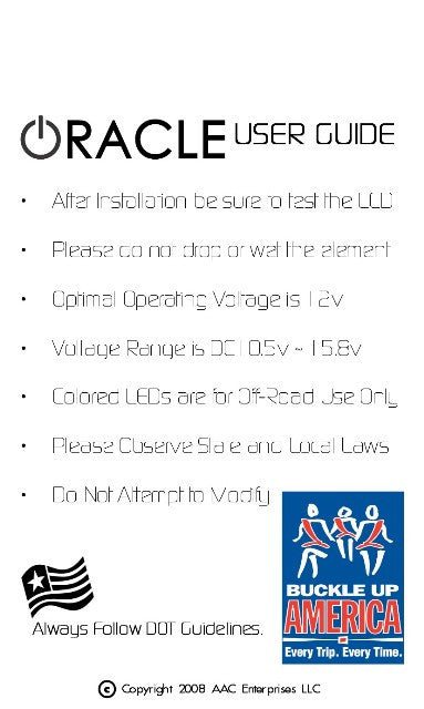 ORACLE User Guide
