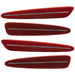 2005-2013 Chevrolet C6 Corvette Concept SMD Sidemarkers with crystal claret paint and clear lenses.