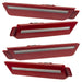 2010-2015 Chevrolet Camaro Concept SMD Sidemarker Set with crystal red paint and clear lenses.