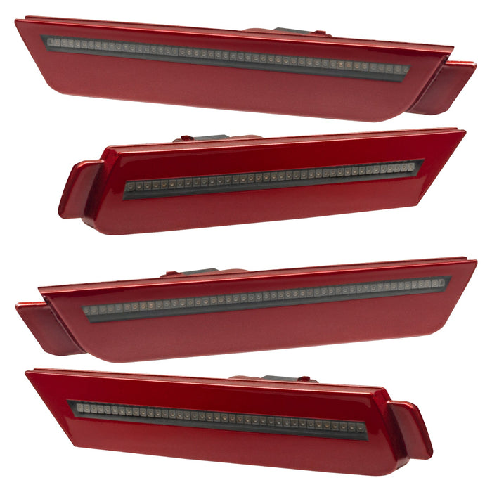 2010-2015 Chevrolet Camaro Concept SMD Sidemarker Set with crystal red paint and tinted lenses.