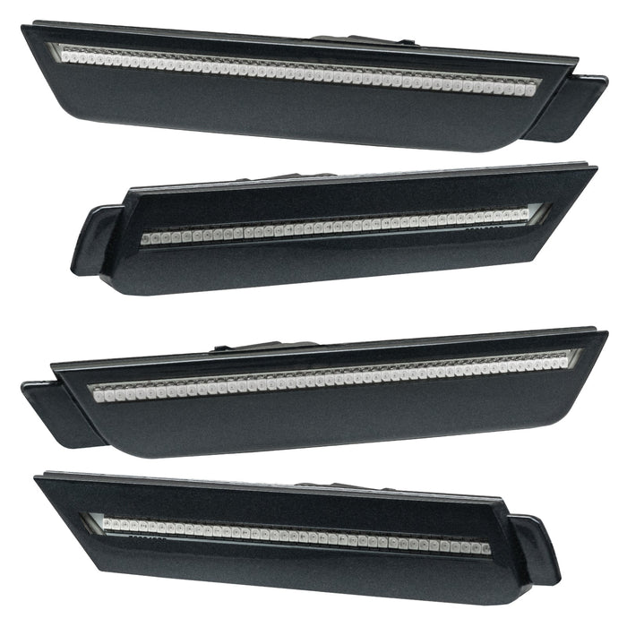 2010-2015 Chevrolet Camaro Concept SMD Sidemarker Set with cyber grey paint and clear lenses.