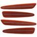 2005-2013 Chevrolet C6 Corvette Concept SMD Sidemarkers with daytona sunset orange paint and clear lenses.