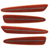 2005-2013 Chevrolet C6 Corvette Concept SMD Sidemarkers with daytona sunset orange paint and clear lenses.