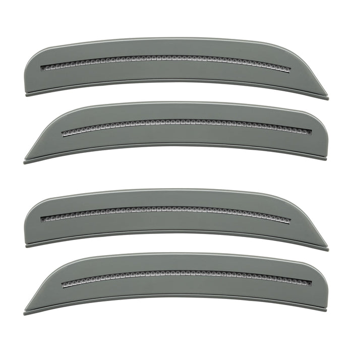 2015-2023 Dodge Charger Concept SMD Sidemarker Set with destroyer gray paint and clear lenses.