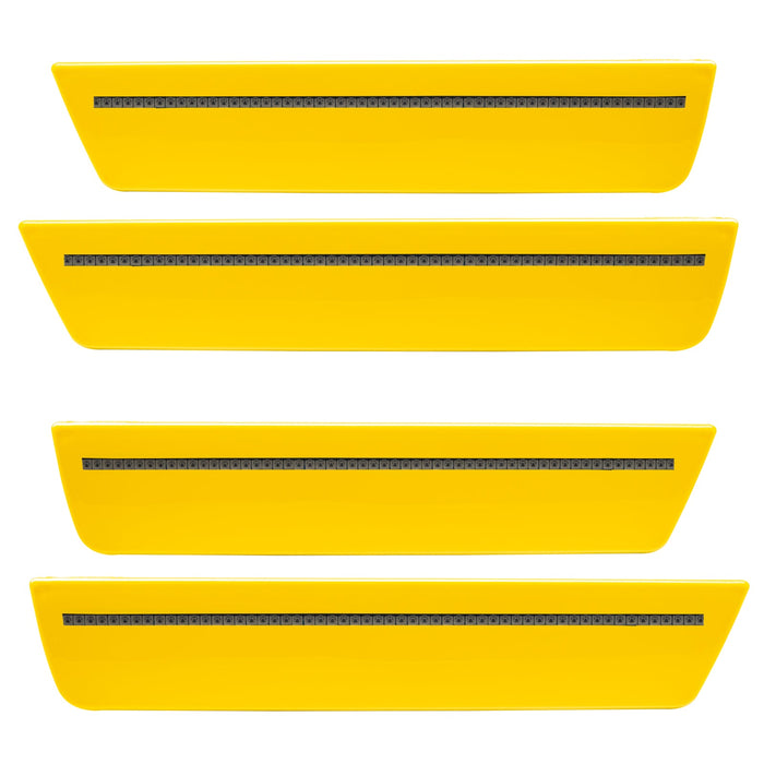 2008-2014 Dodge Challenger Concept Sidemarker Set with detonator yellow paint and tinted lens.