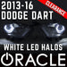 2013-2016 Dodge Dart HID Headlights - ORACLE White LED Halo Kit Pre-Installed
