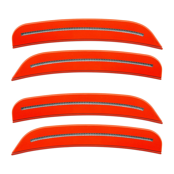 2015-2023 Dodge Charger Concept SMD Sidemarker Set with mango pearl paint and clear lenses.