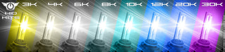 Multi-view of replacement bulbs showing different color temperatures.