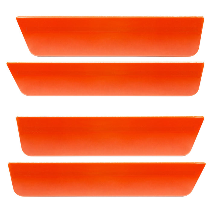 2008-2014 Dodge Challenger Concept Sidemarker Set with hemi orange pearl paint and ghost lens.