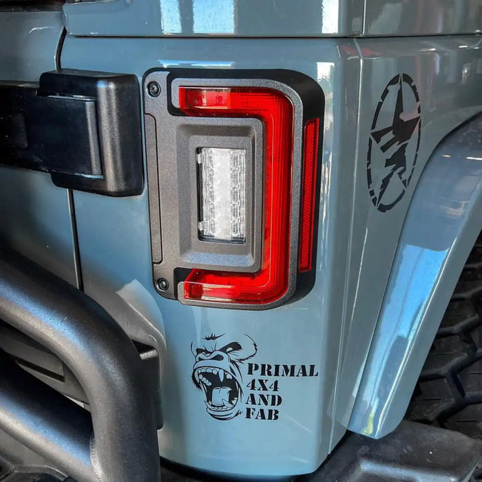 Close up of Flush Mount LED Tail Lights for 2007-2017 Jeep Wrangler JK installed