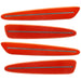 2005-2013 Chevrolet C6 Corvette Concept SMD Sidemarkers with inferno orange metallic paint and clear lenses.