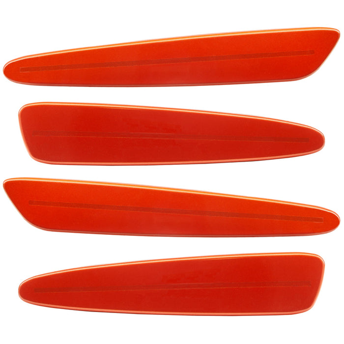 2005-2013 Chevrolet C6 Corvette Concept SMD Sidemarkers with inferno orange metallic paint and ghost lenses.