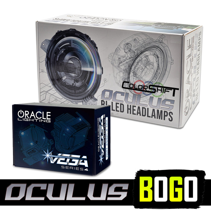 BOGO | Oculus™ ColorSHIFT Bi-LED Projector Headlights for Jeep JL / Gladiator JT w/VEGA 4 Pods