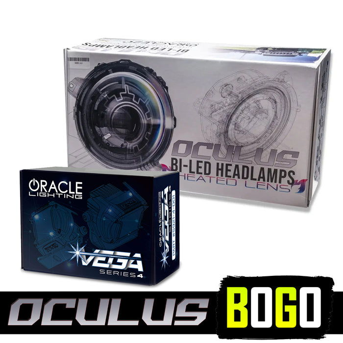 BOGO | Oculus™ Bi-LED Projector Headlights for Jeep Wrangler JL/Gladiator JT- Heated Lens w/VEGA 4 Pods