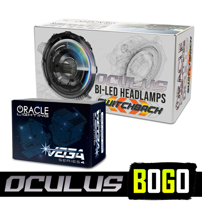 BOGO | Oculus™ Switchback Bi-LED Projector Headlights for Jeep Wrangler JL/ Gladiator JT w/VEGA 4 Pods