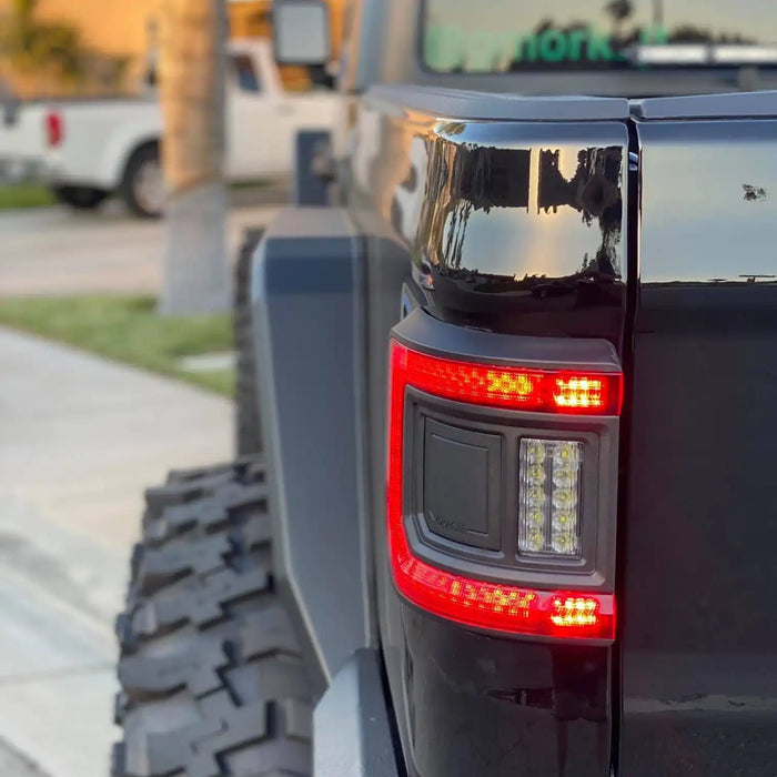 Close-up of a Flush Mount LED Tail Light installed on a Jeep Gladiator JT.