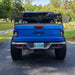 Rear view of a blue Jeep Gladiator JT with Flush Mount LED Tail Lights installed.