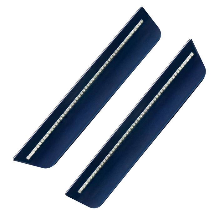 2011-2014 Dodge Charger Concept Sidemarker Rear Set with jazz blue metallic paint and clear lenses.