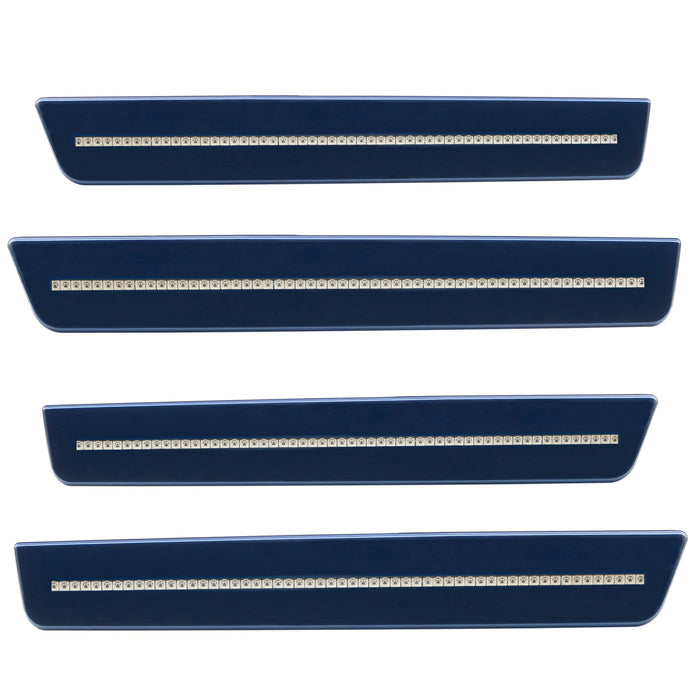 2015-2023 Dodge Challenger Concept Sidemarker Set with jazz blue pearl paint and clear lenses.