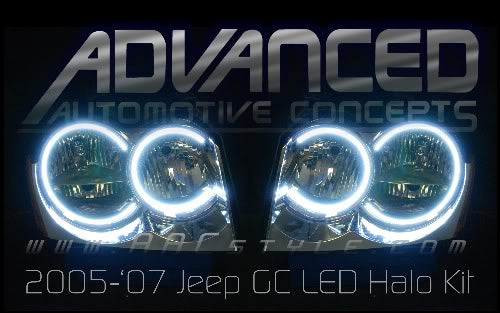 2005-2010 Jeep Grand Cherokee LED Headlight Halo Kit