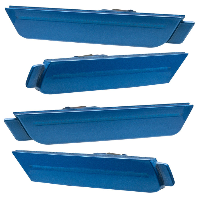 2010-2015 Chevrolet Camaro Concept SMD Sidemarker Set with kinetic blue paint and ghost lenses.