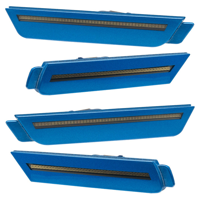 2010-2015 Chevrolet Camaro Concept SMD Sidemarker Set with kinetic blue paint and tinted lenses.