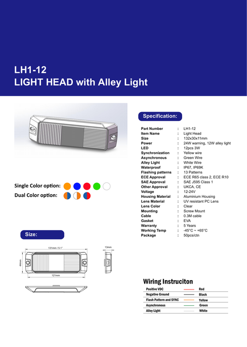 ORACLE Lighting Light Head 12-LED w/ Alley Light