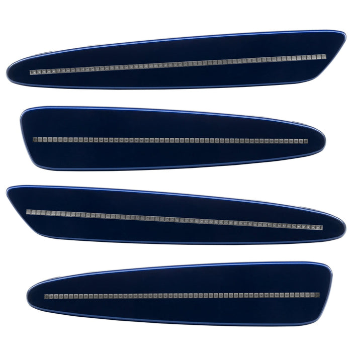 2005-2013 Chevrolet C6 Corvette Concept SMD Sidemarkers with le mans blue paint and clear lenses.