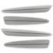 2005-2013 Chevrolet C6 Corvette Concept SMD Sidemarkers with light tarnished silver metallic paint and clear lenses.
