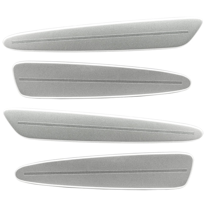 2005-2013 Chevrolet C6 Corvette Concept SMD Sidemarkers with light tarnished silver metallic paint and ghost lenses.