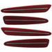 2005-2013 Chevrolet C6 Corvette Concept SMD Sidemarkers with monterey red paint and clear lenses.