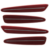 2005-2013 Chevrolet C6 Corvette Concept SMD Sidemarkers with monterey red paint and clear lenses.