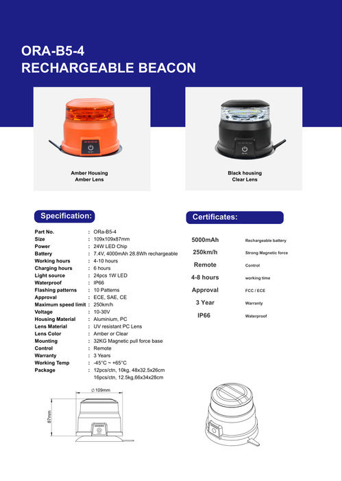 ORACLE Lighting Rechargeable Beacon