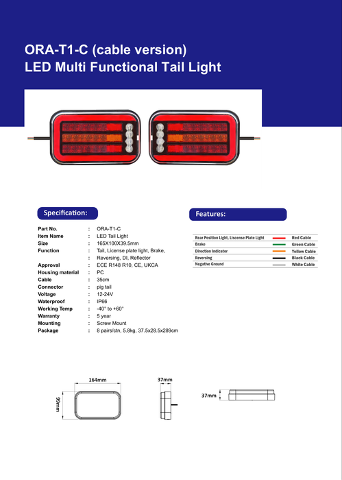 ORACLE Lighting LED Multi-Function Tail Light (Wired)