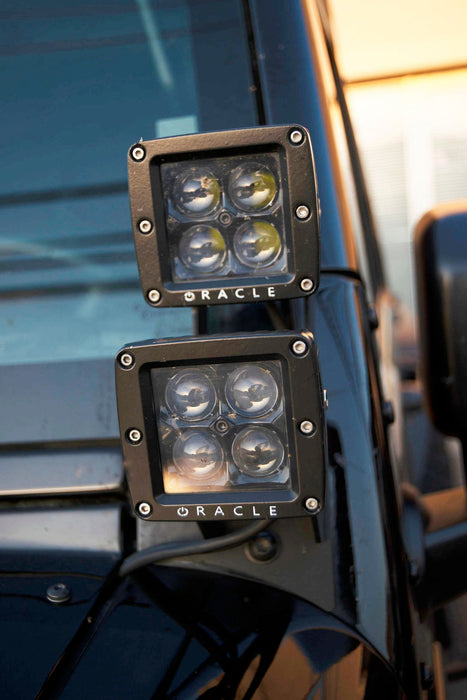 Jeep JK Dual Light Mounting Pillar Brackets (Pair)
