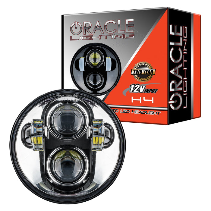 5.75" 40W Replacement LED Headlight - Chrome Bezel