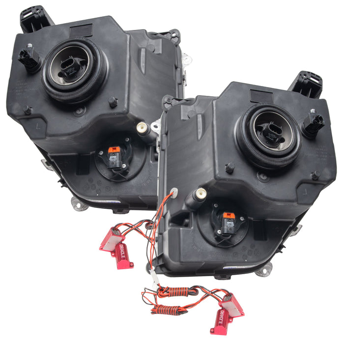 Rear view of 2008-2012 Jeep Liberty Pre-Assembled Halo Headlights