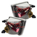 Rear view of 2007-2015 Chevrolet Silverado Pre-Assembled Fog Lights - Square Style Halo