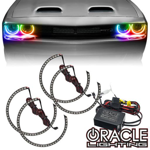 2015-2023 Dodge Challenger Dynamic ColorSHIFT Headlight Halo Kit - Surface Mount